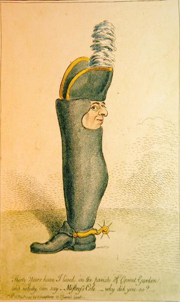 Hannah Humphrey tarafından yayınlanan Covent Garden cemaatinde otuz yıl yaşadım. by James Gillray