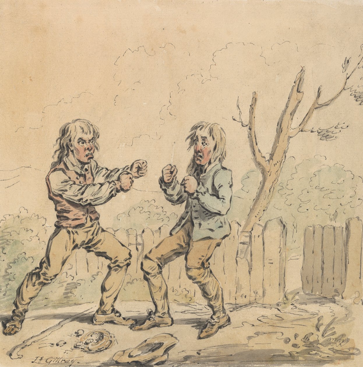 Fisticuffs'ta İki Adam by James Gillray