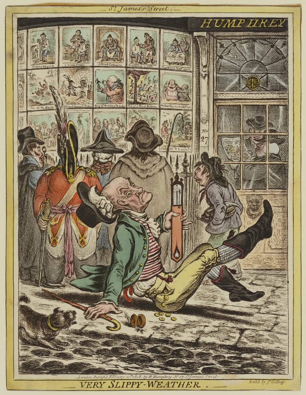 Çok Kaygan Hava by James Gillray