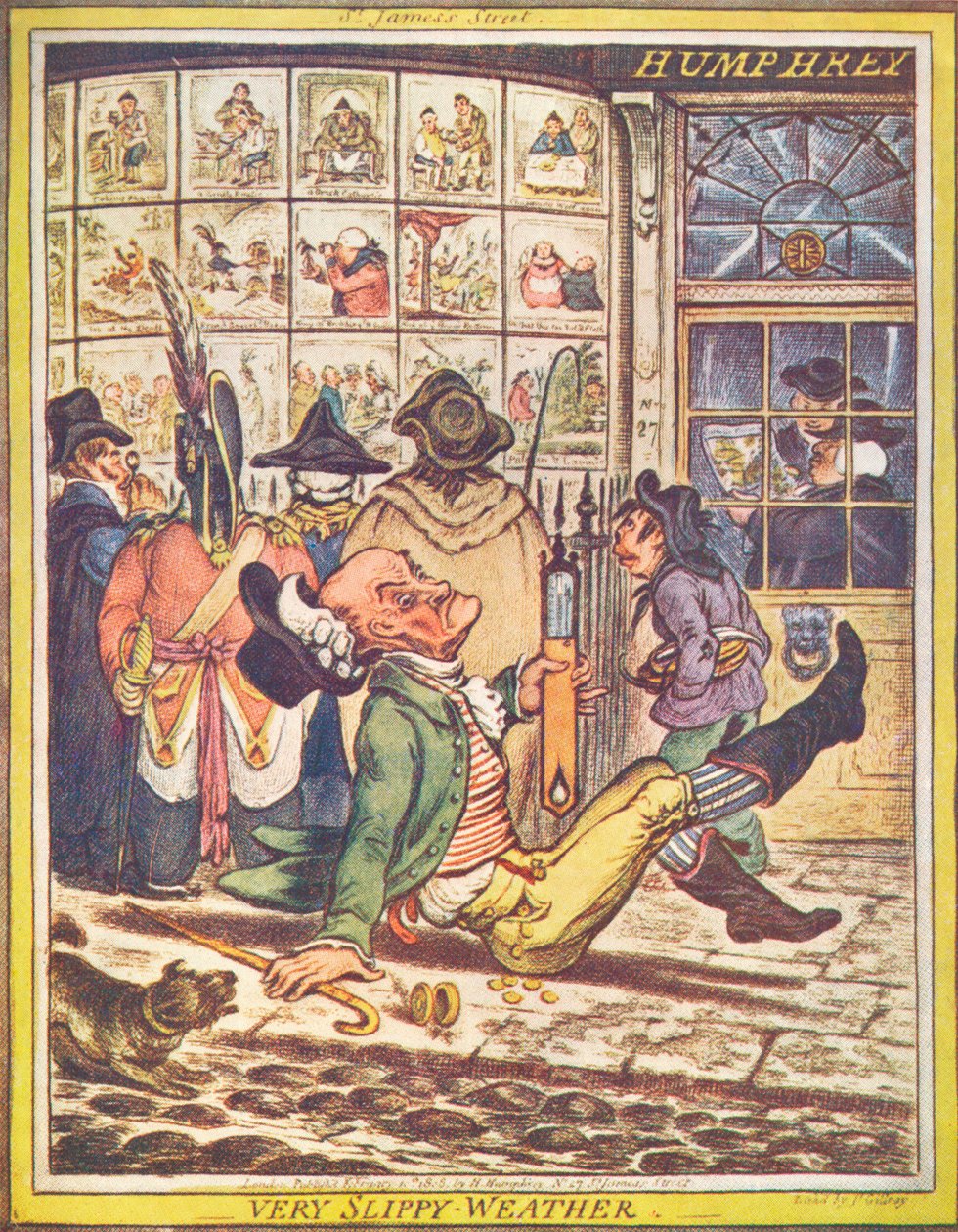 Çok Kaygan Hava, 1808 by James Gillray