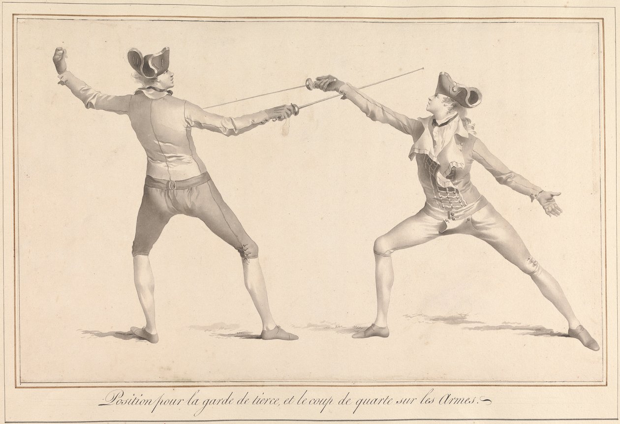 Garde de Tierce ve Coup de Quarte on the Arms için pozisyon by James Gwin