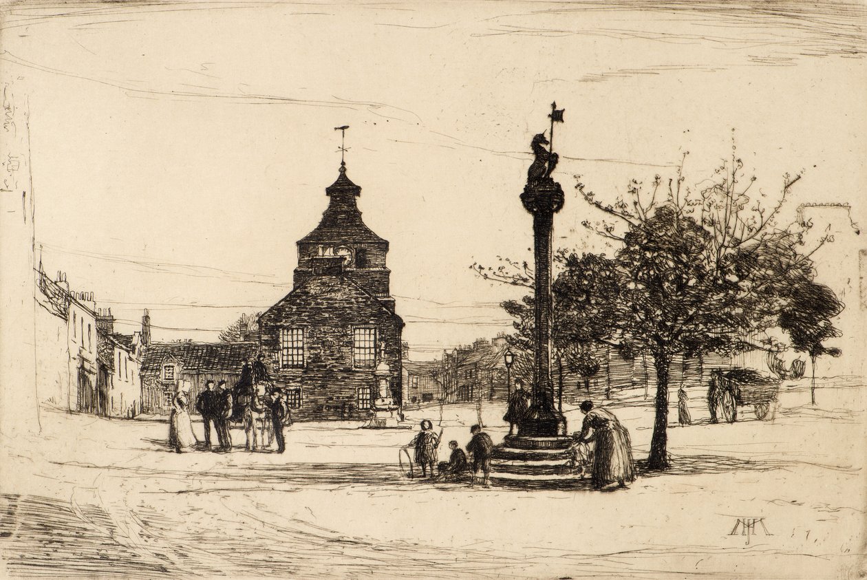 Market Cross, Crail (gravür) by James Hamilton Mackenzie