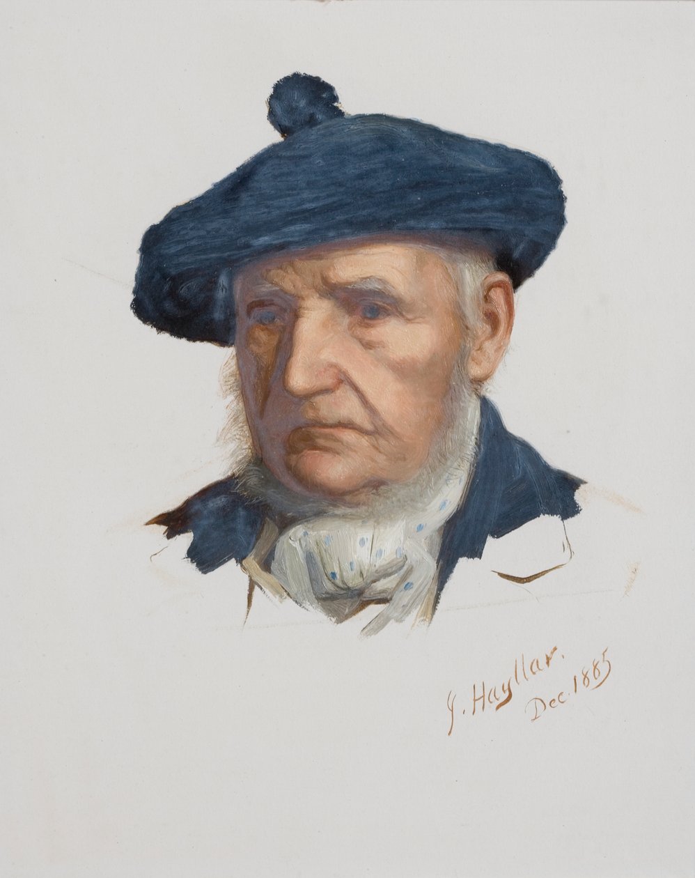 Adamın Başı, 1885 (kart üzerinde yağlı boya) by James Hayllar