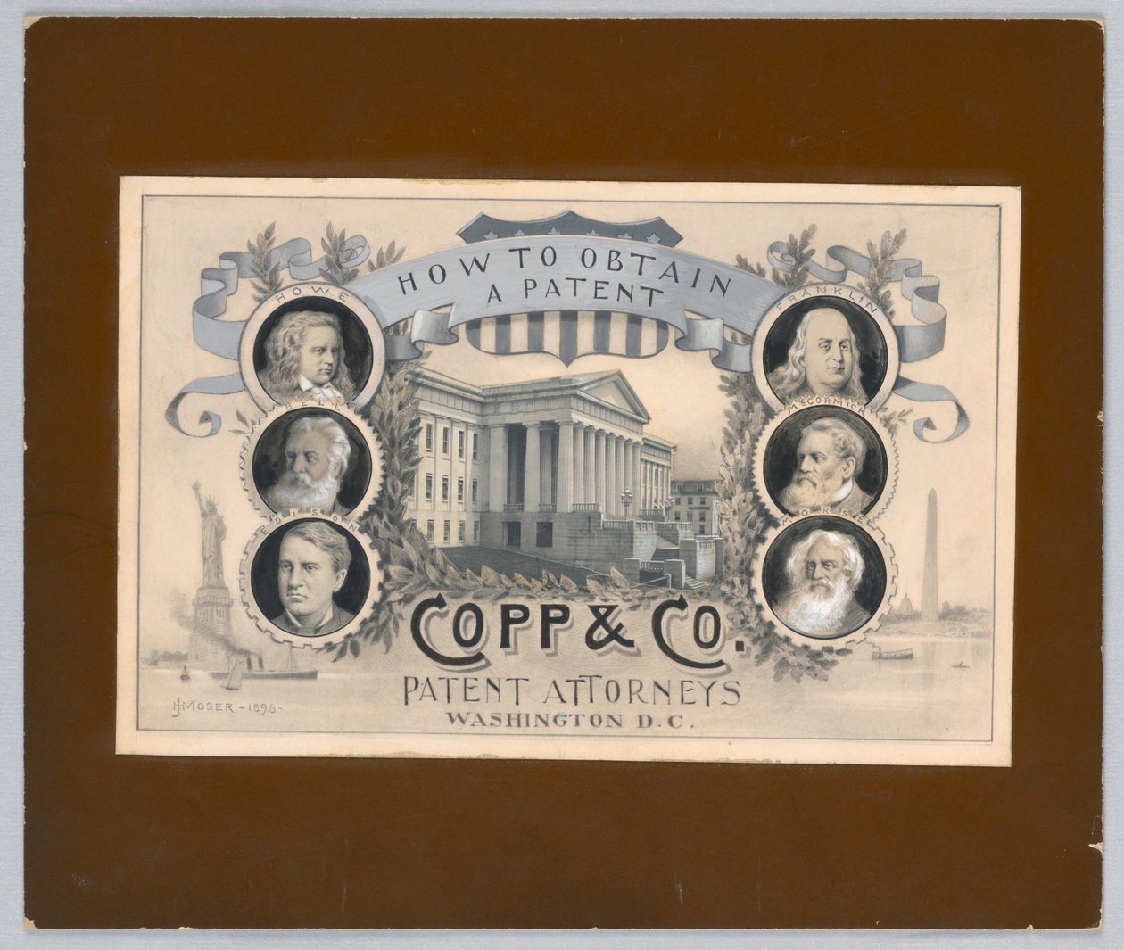 Yarım Tonlu Gravür için Tasarım: Patent Nasıl Elde Edilir, Copp & Co. Patent Vekilleri, Washington, D.C. by James Henry Moser