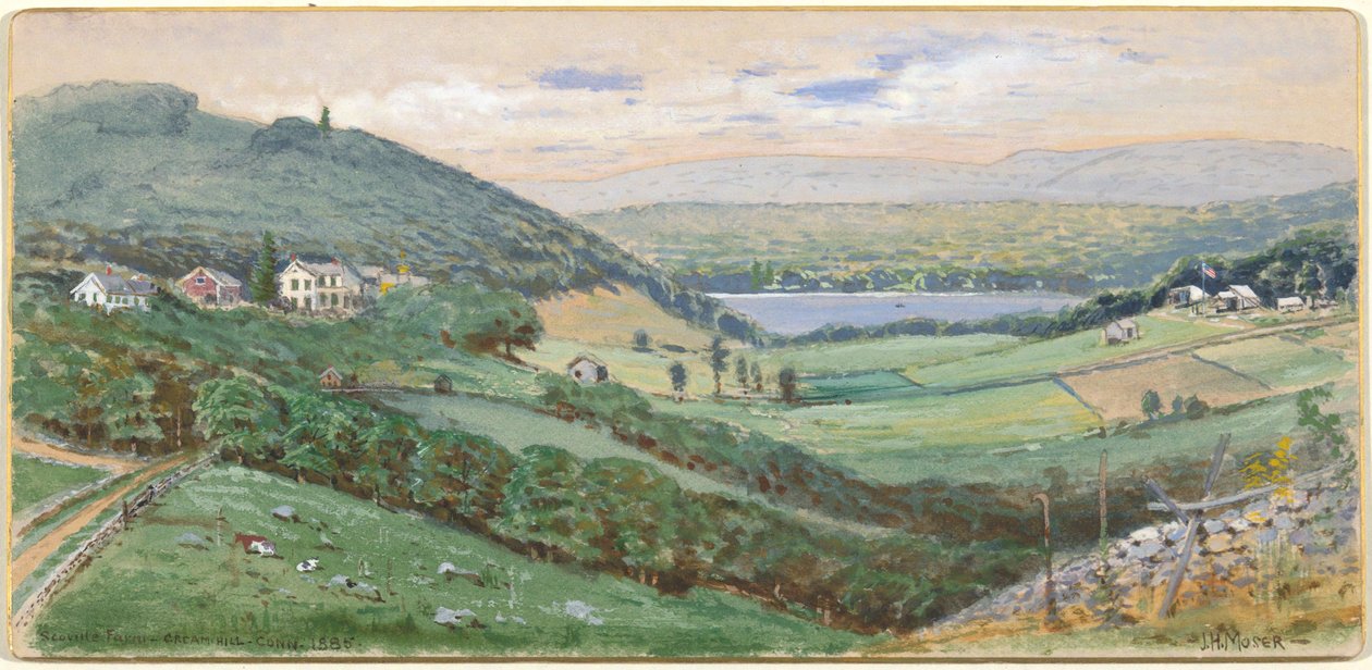 Scoville Çiftliği, Krem Tepesi, Connecticut by James Henry Moser