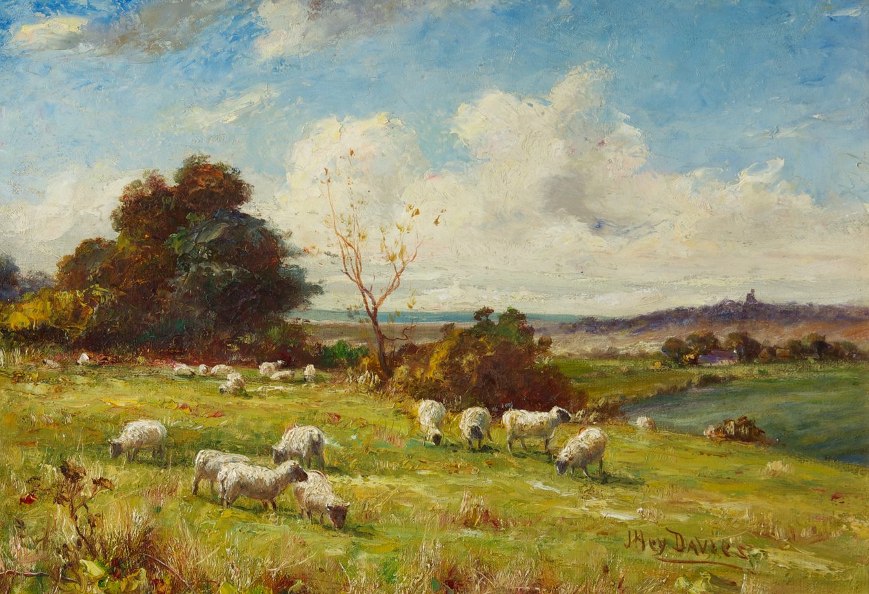Bir Pastoral, 1910 civarı (resim) by James Hey Davies