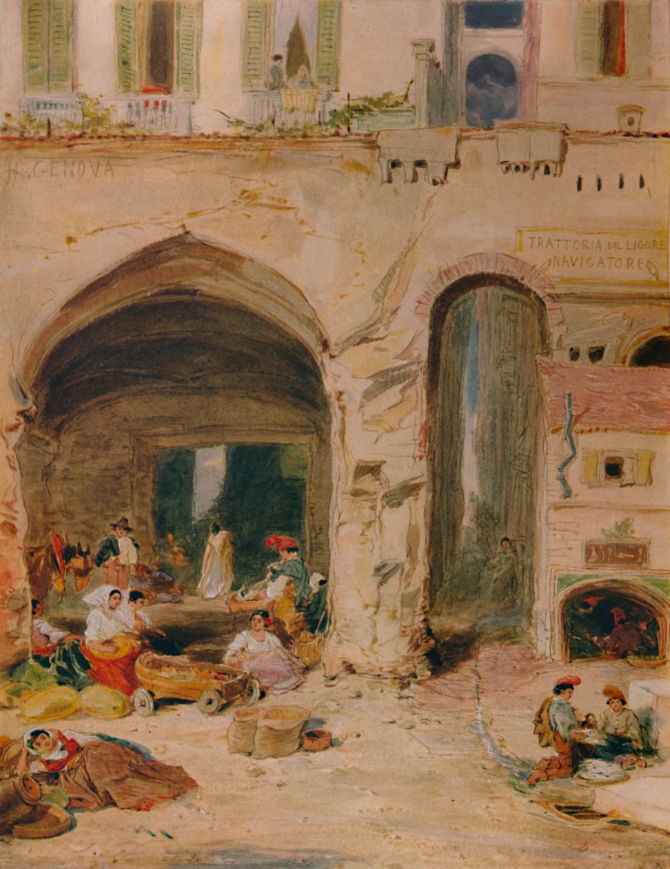 Cenova'da Bir Avlu, 1850, 1935 by James Holland