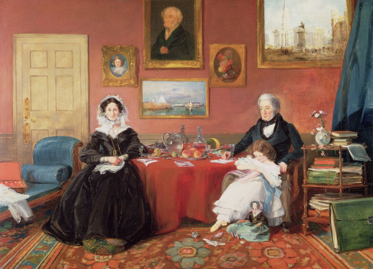 Langford Ailesi, Çizim Odasında, 1841 by James Holland