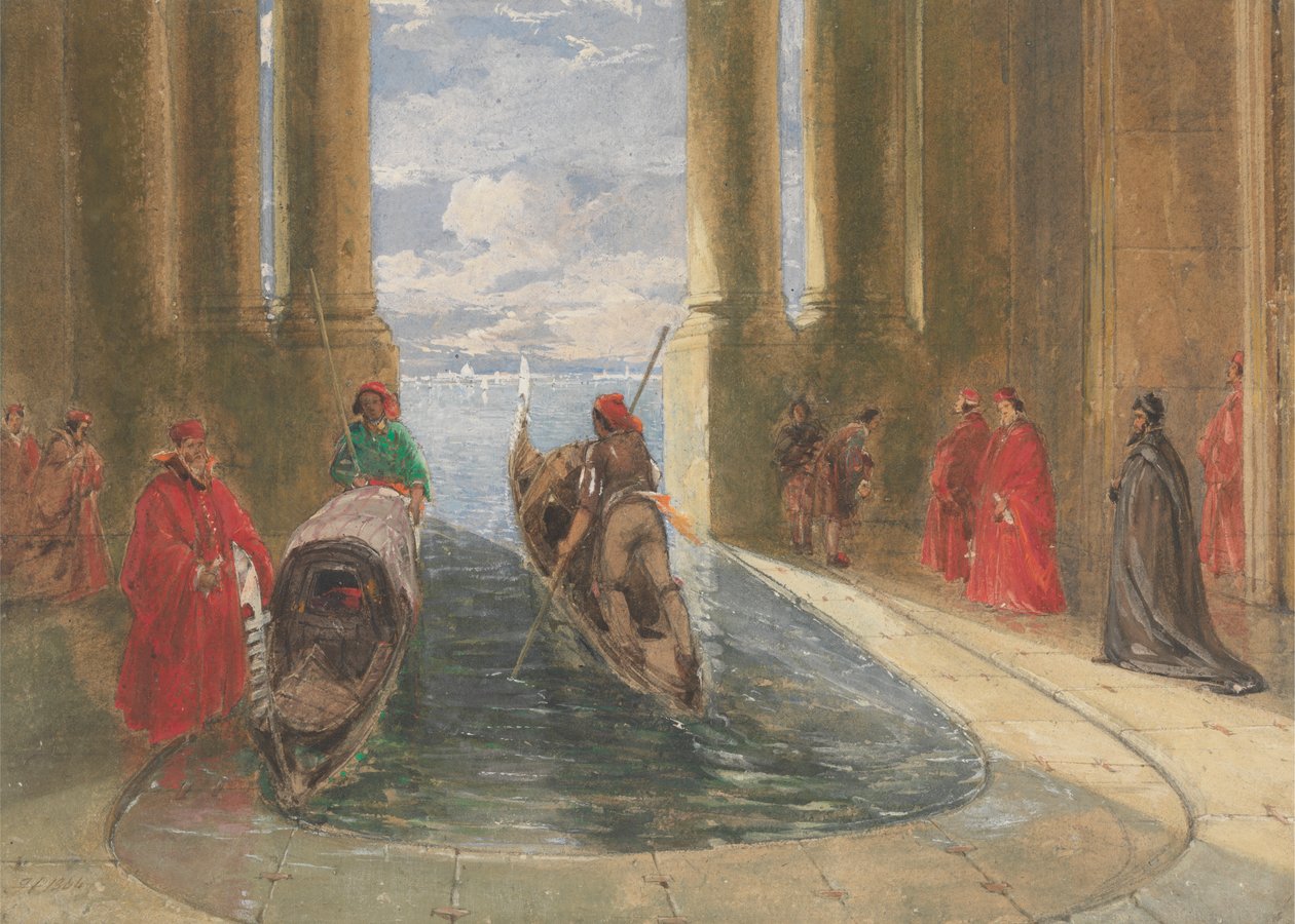 Gondollara Binen Venedikli ileri gelenler by James Holland