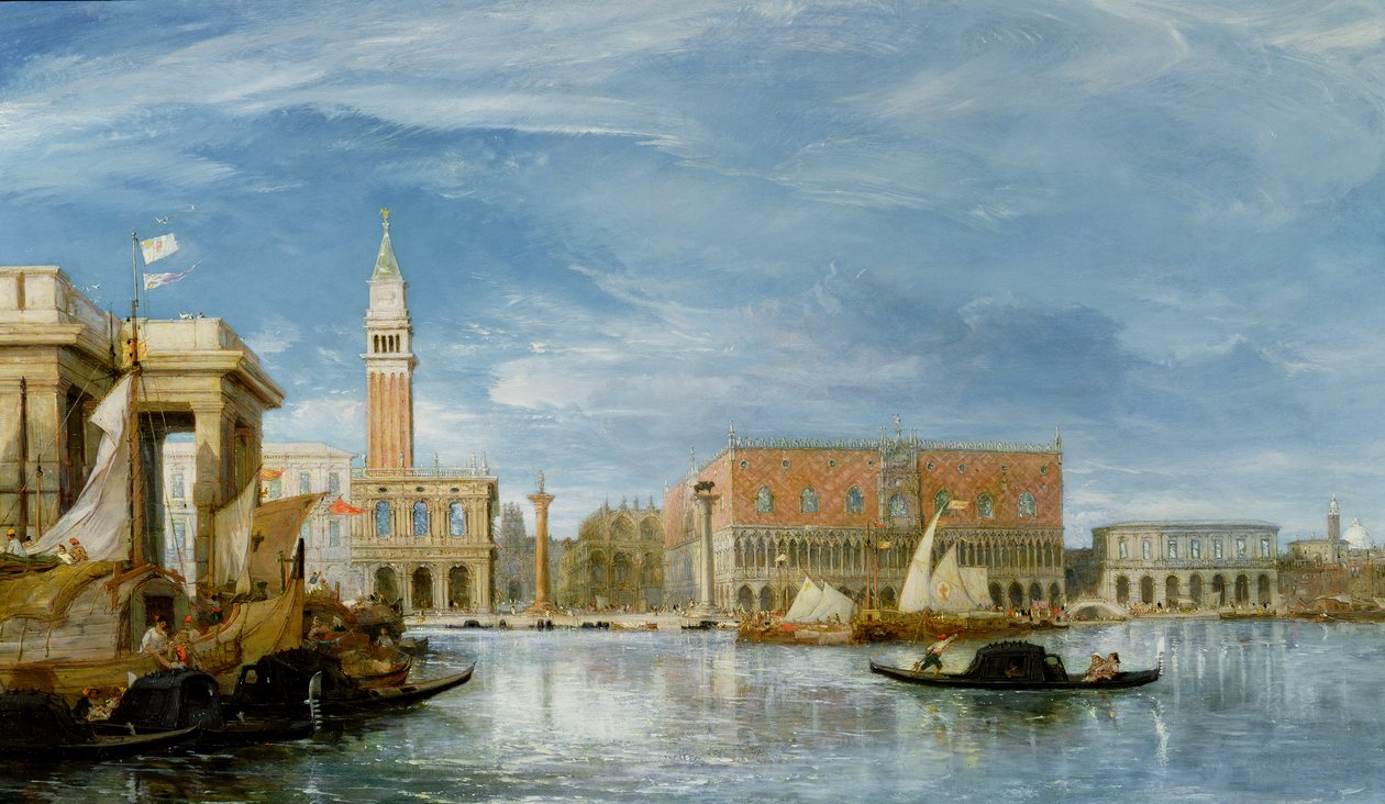 View of the Molo and the Palazzo Ducale in Venice  by James Holland