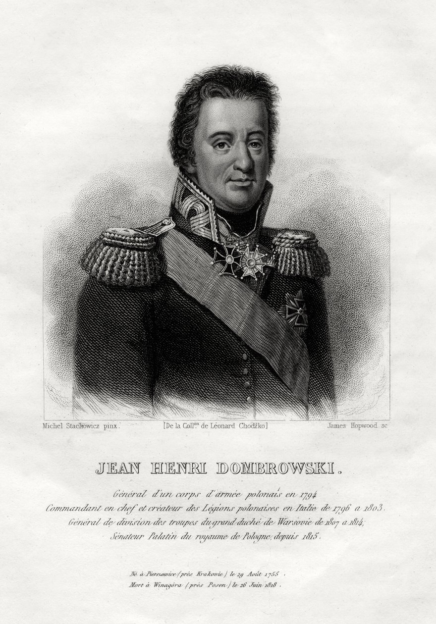 Jean Henri Dombrowski, Polonya askeri komutanı, 1845 by James Hopwood