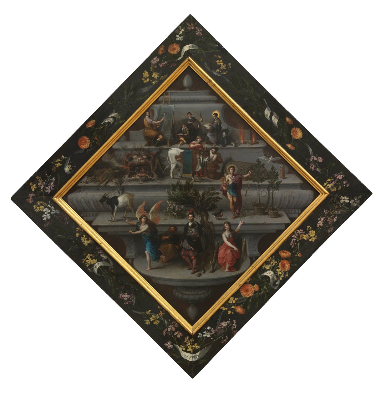Retorik Odaları "De Violieren" Blazon (panel üzerine yağlıboya) by James Jacques Joseph Tissot