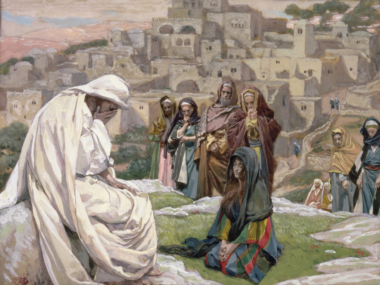 Jesus Wept, The Life of Christ için örnekleme, c.1886-96 (karton üzerine guaj boya) by James Jacques Joseph Tissot