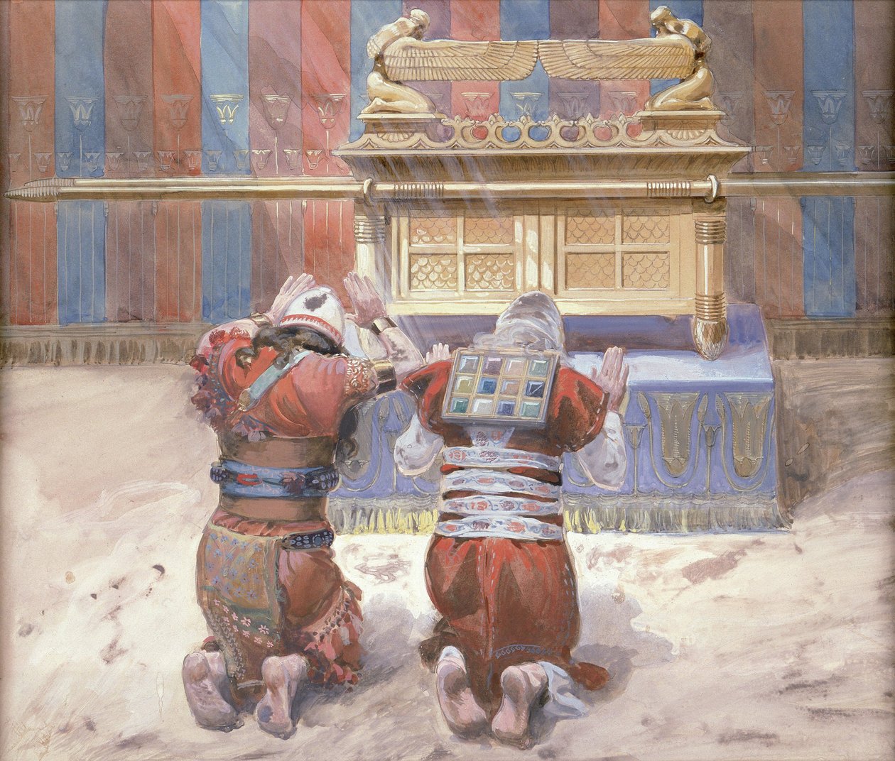 Mişkandan önce Musa ve Joshua, 1896-1902. by James Jacques Joseph Tissot