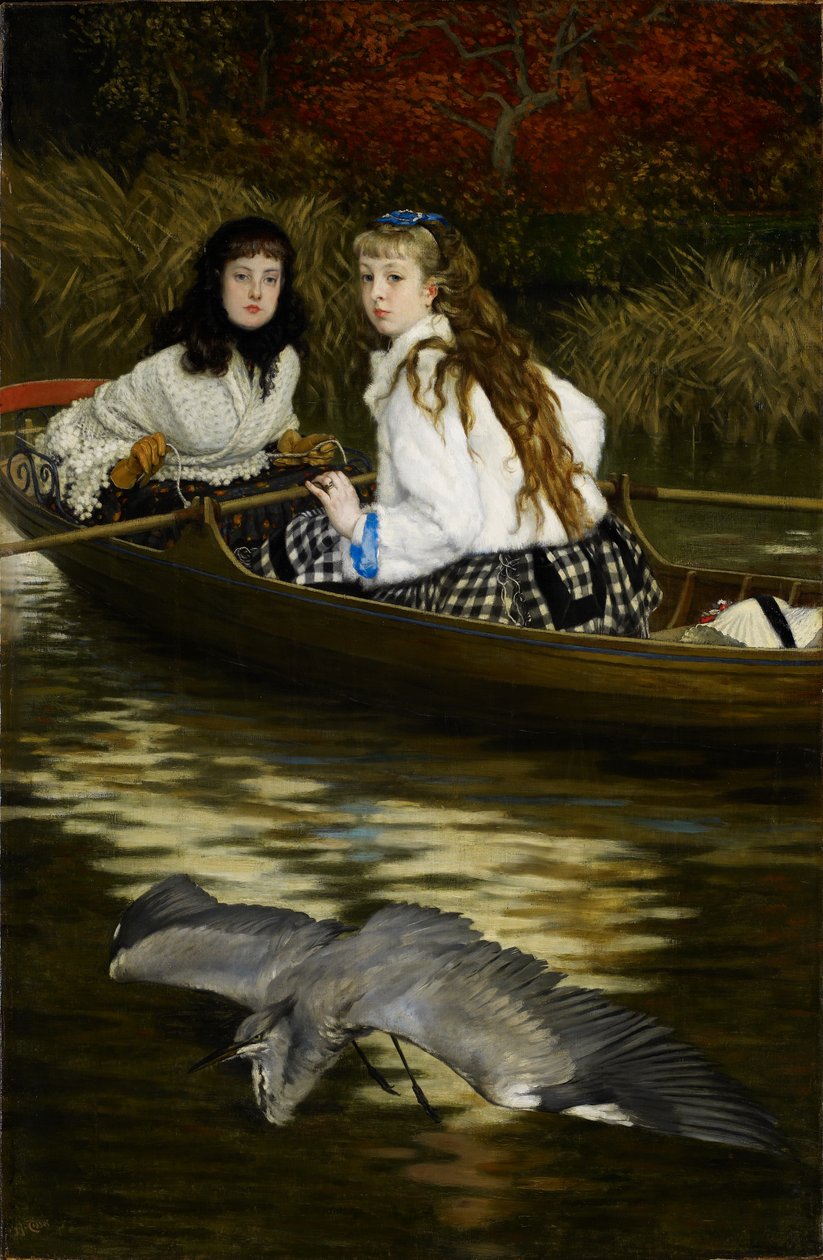 Thames Nehrinde, Bir Balıkçıl, c.1871-72 (tuval üzerine yağlı boya) by James Jacques Joseph Tissot
