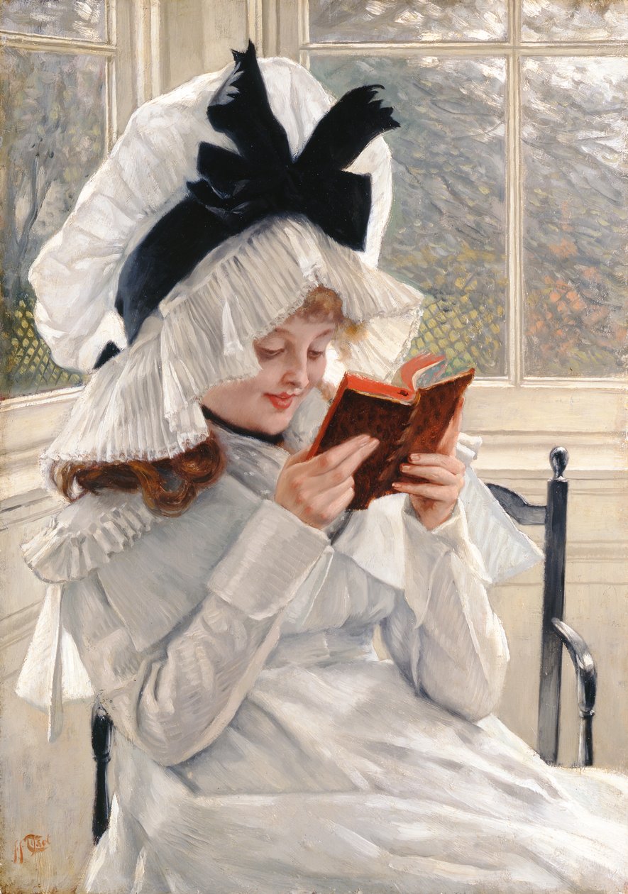 Kitap Okumak, 1872-73 by James Jacques Joseph Tissot
