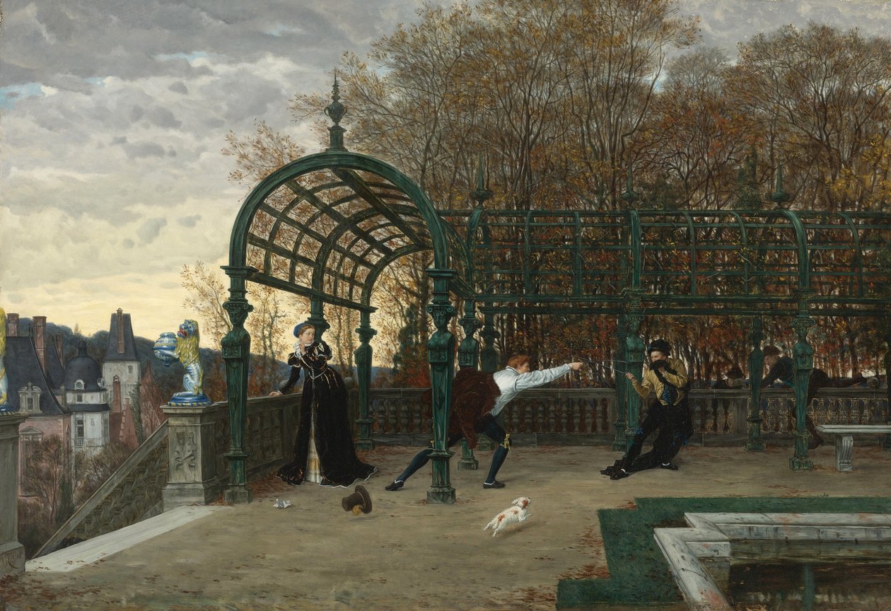 James Jacques Joseph Tissot (1836-1902) tarafından yapılan "Kırılma Girişimi" Tablosu 1865 Özel koleksiyon by James Jacques Joseph Tissot