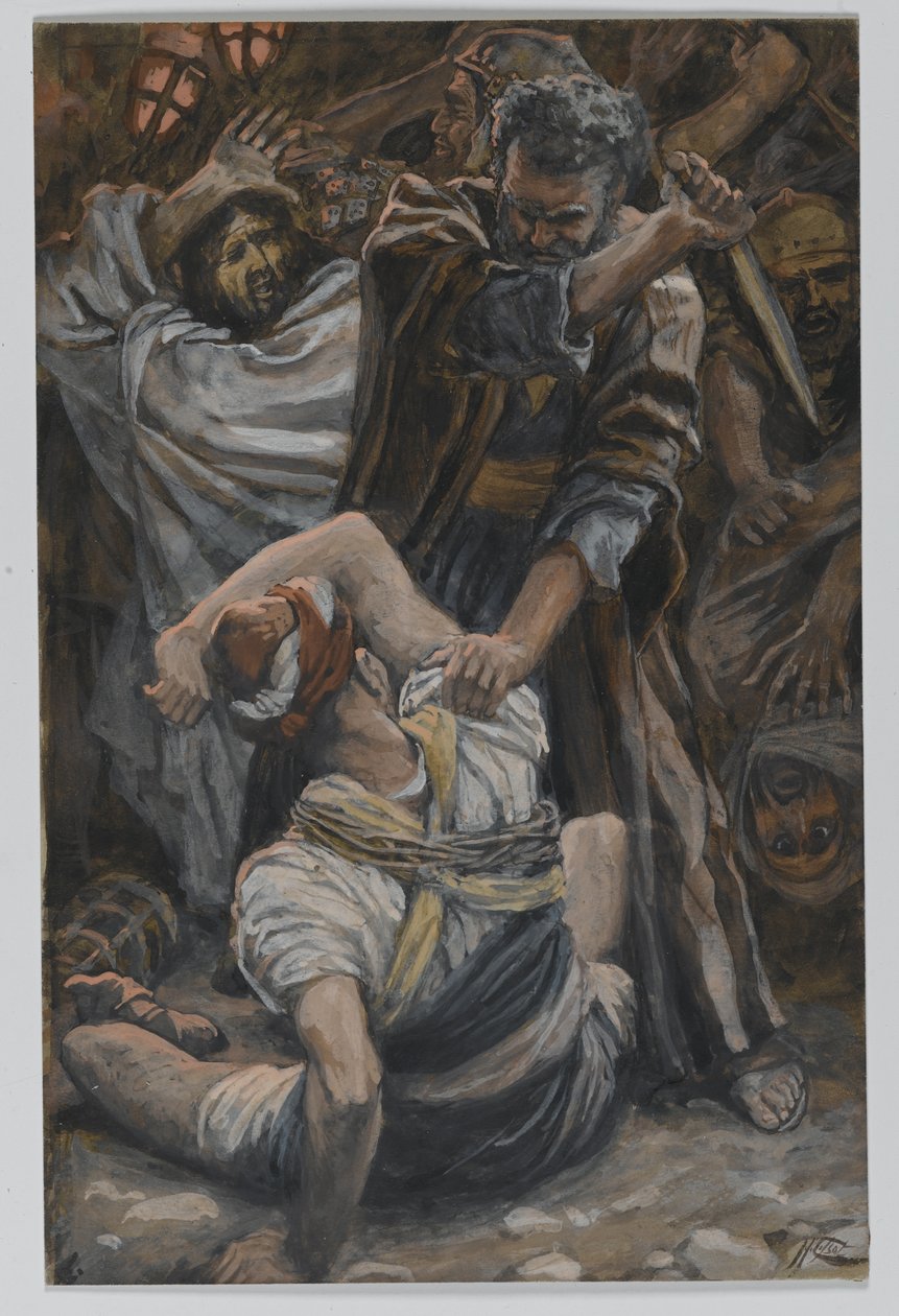 Malchus'un Kulağı, 'Rabbimiz İsa Mesih'in Hayatı'ndan bir örnek by James Jacques Joseph Tissot