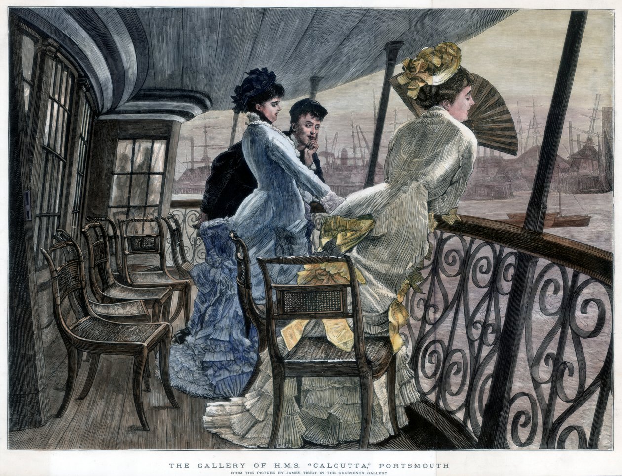 HM S Kalküta Galerisi, Portsmouth, c1850-1900. by James Jacques Joseph Tissot