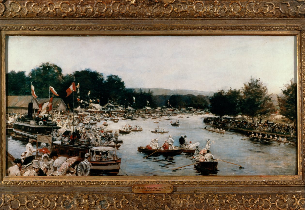 Henley Regatta, c.1877 (tuval üzerine resim) by James Jacques Joseph Tissot