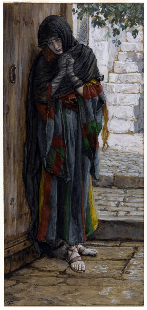Pişman Magdalene (kağıt üzerinde wc) by James Jacques Joseph Tissot