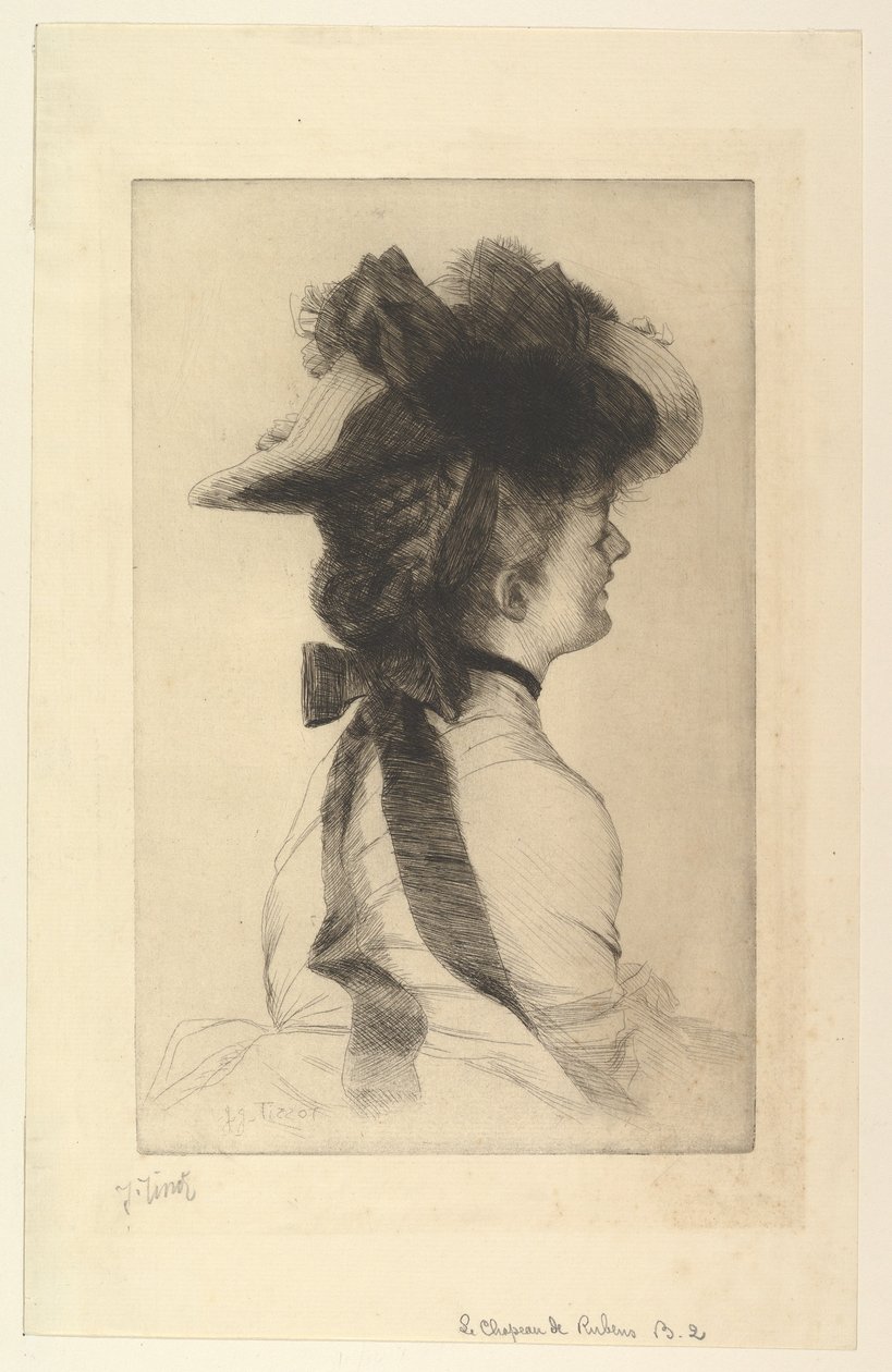 Rubens Şapkası, 1875. by James Jacques Joseph Tissot