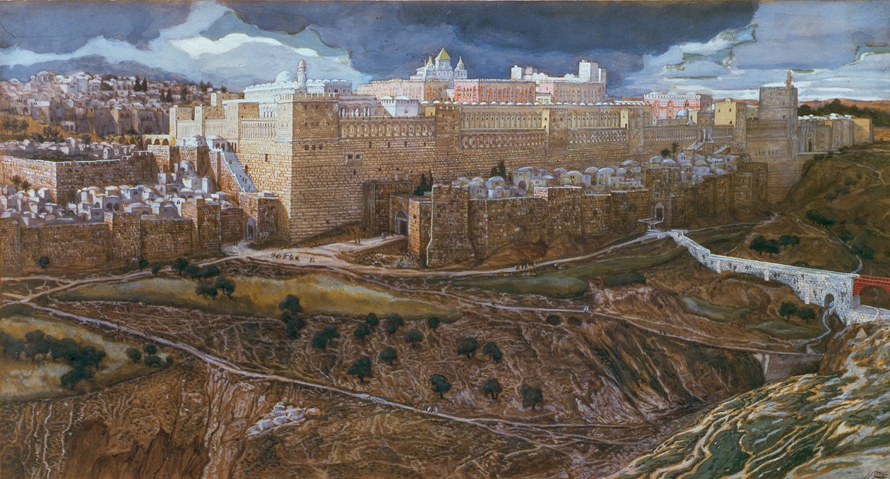 Lordlar Zamanımızda Herod Tapınağı, c.1886-96 (karton üzerine guaj boya) (ayrıca bkz. 182200) by James Jacques Joseph Tissot
