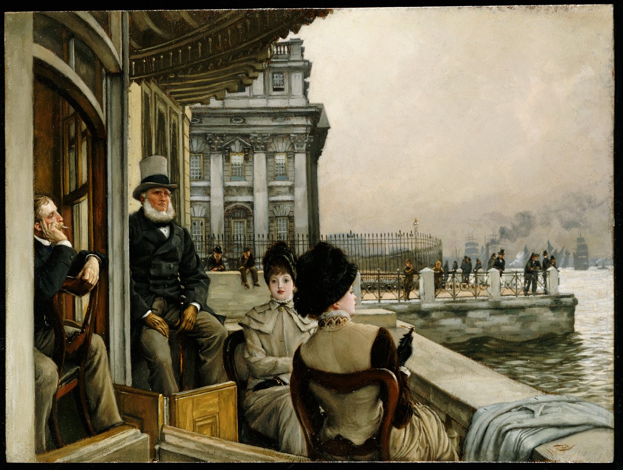 Trafalgar Tavernasının Terası, Greenwich, 1878 dolayları by James Jacques Joseph Tissot