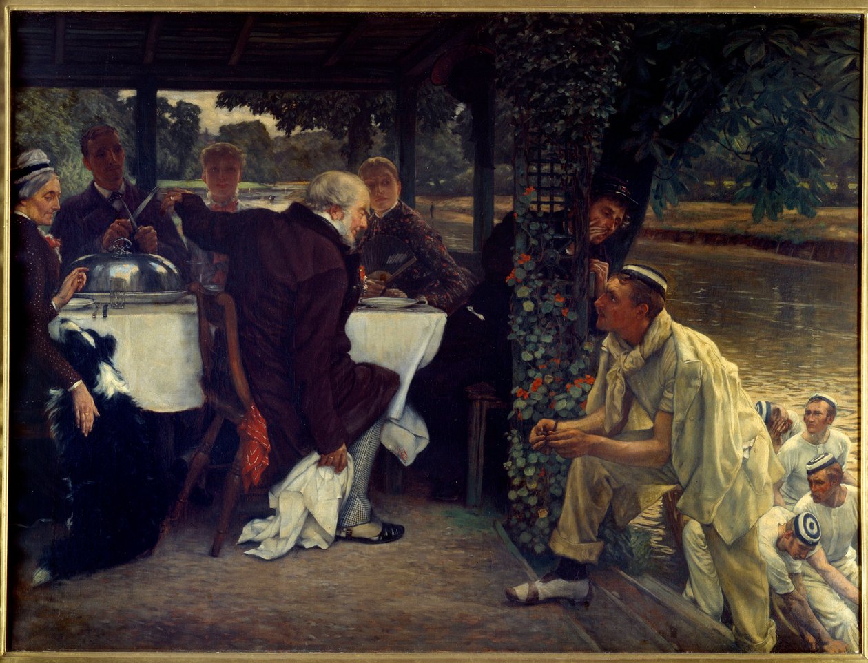 Müsrif oğlunun dönüşü: şişman buzağı Müsrif çocuğun tövbe eden babasına geri dönüşü Meselinin modern uyarlaması. Jacques Joseph (Jacques-Joseph) Tissot ve James Tissot (1836-1902) 1880 Sun tarafından tablo. 1x1,3 m Nantes, musee des Beaux by James Jacques Joseph Tissot