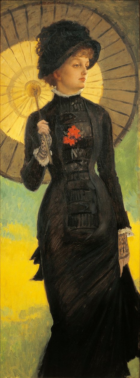Şemsiyeli kadın by James Jacques Joseph Tissot