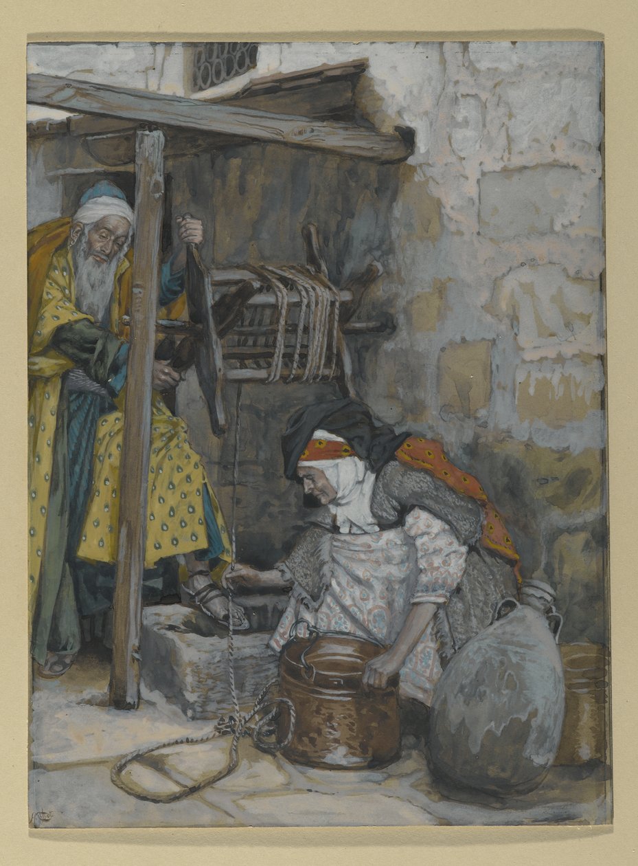 Zacharias ve Elizabeth, The Life of Christ için illüstrasyon, c.1886-94 (karton üzerine wc ve guaj boya) by James Jacques Joseph Tissot