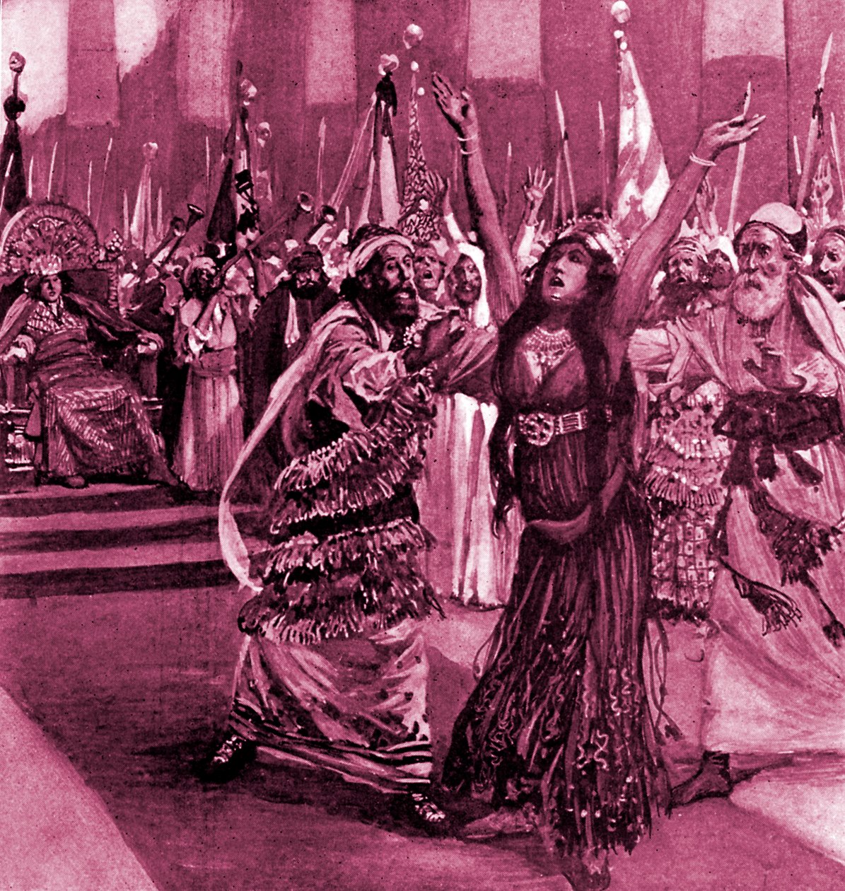 Athaliah ve Joash, J James Tissot - İncil by James Jacques Joseph after Tissot