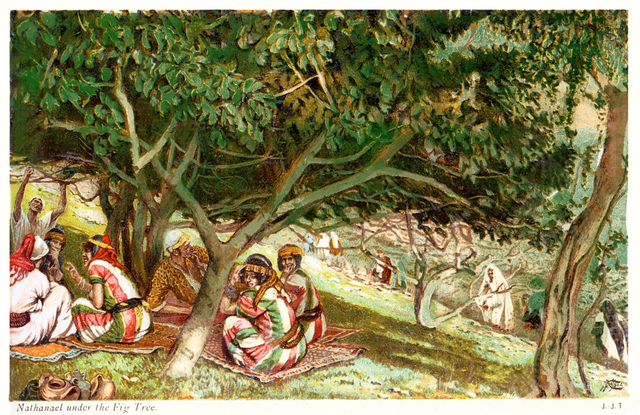 Nathanael İncir Ağacının Altında - Aziz John, İncil by James Jacques Joseph after Tissot