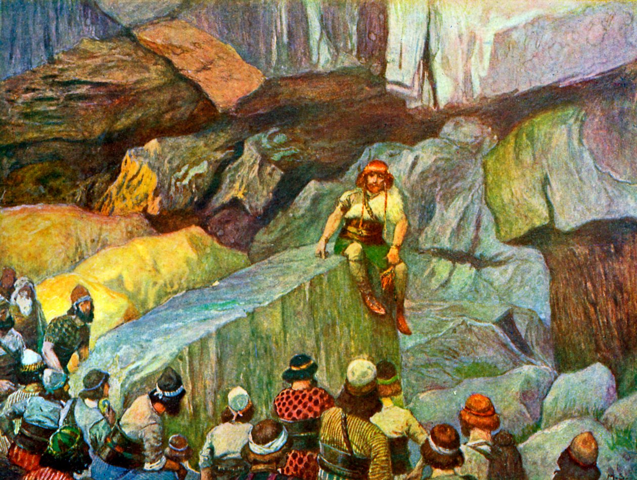 Etam Mağaralarında Samson, Tissot - İncil by James Jacques Joseph after Tissot