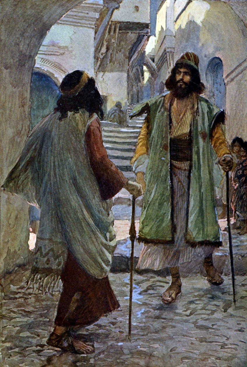Saul Samuel ile tanışır J James Tissot - İncil by James Jacques Joseph after Tissot
