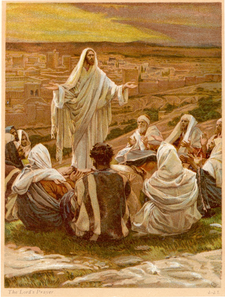 Lordların Duası - St Luke, Bölüm 11 - İncil by James Jacques Joseph after Tissot