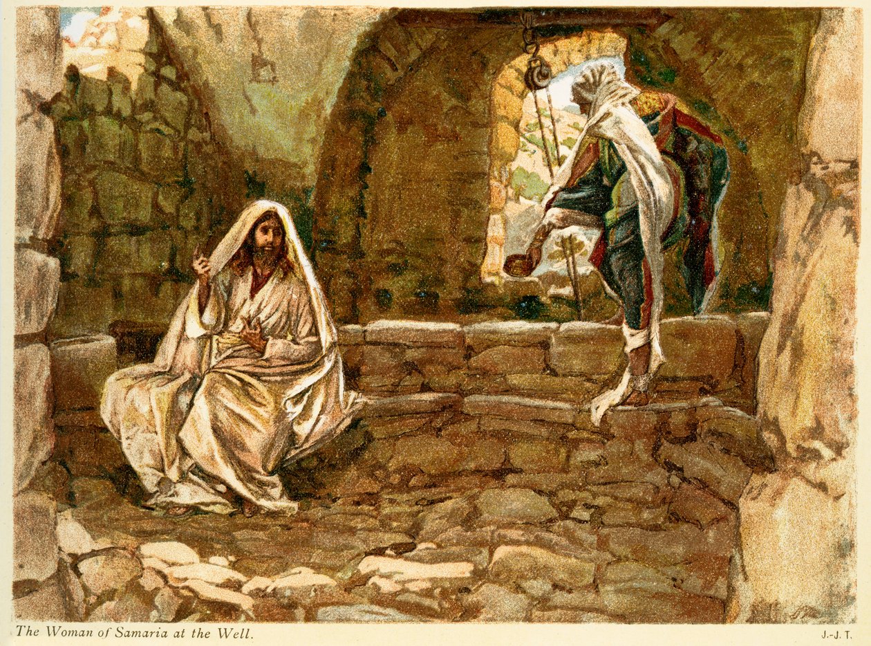 Kuyudaki Samiriyeli Kadın - St John - İncil by James Jacques Joseph after Tissot