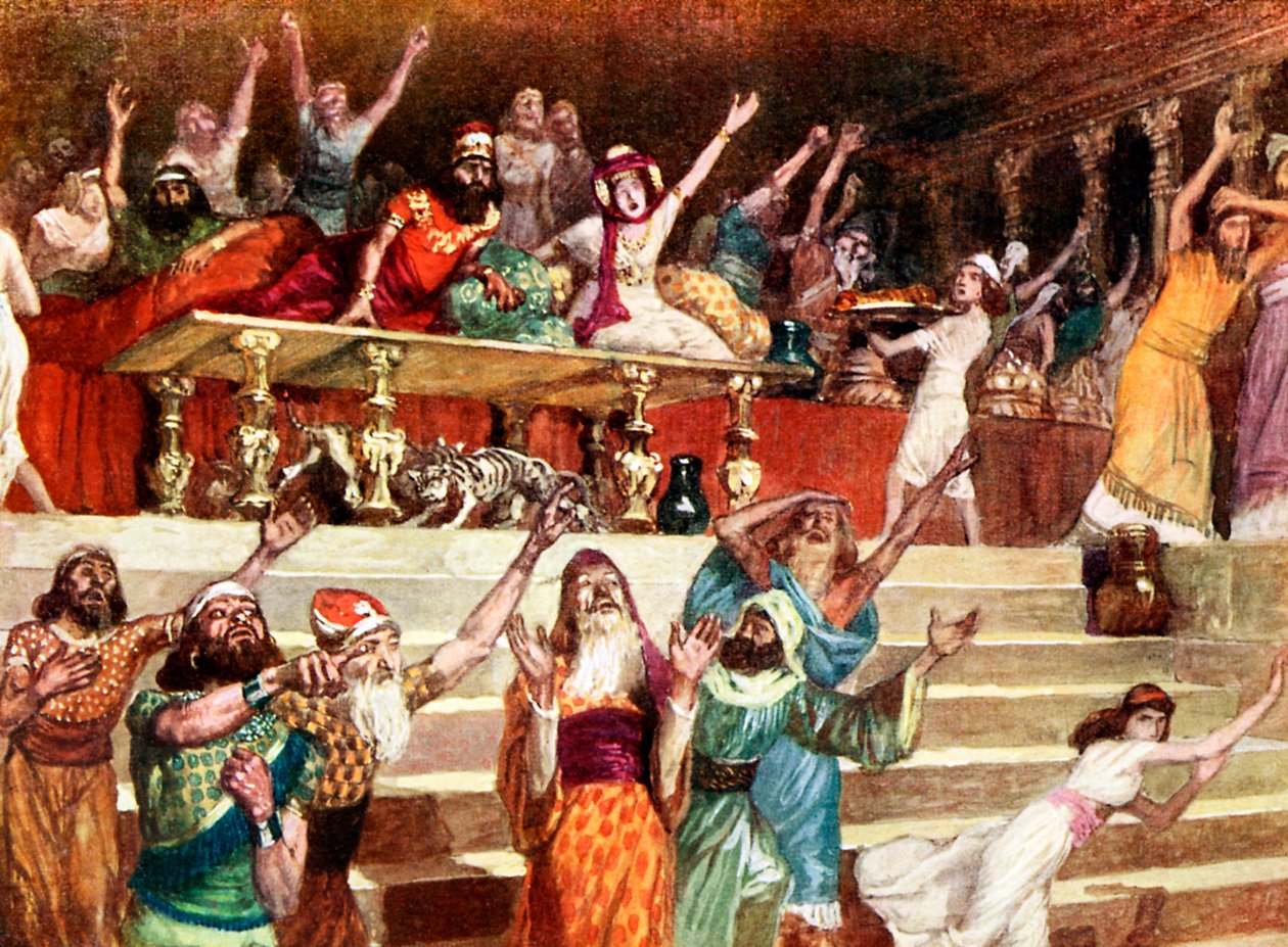 Duvardaki Yazı, J James Tissot - İncil by James Jacques Joseph after Tissot