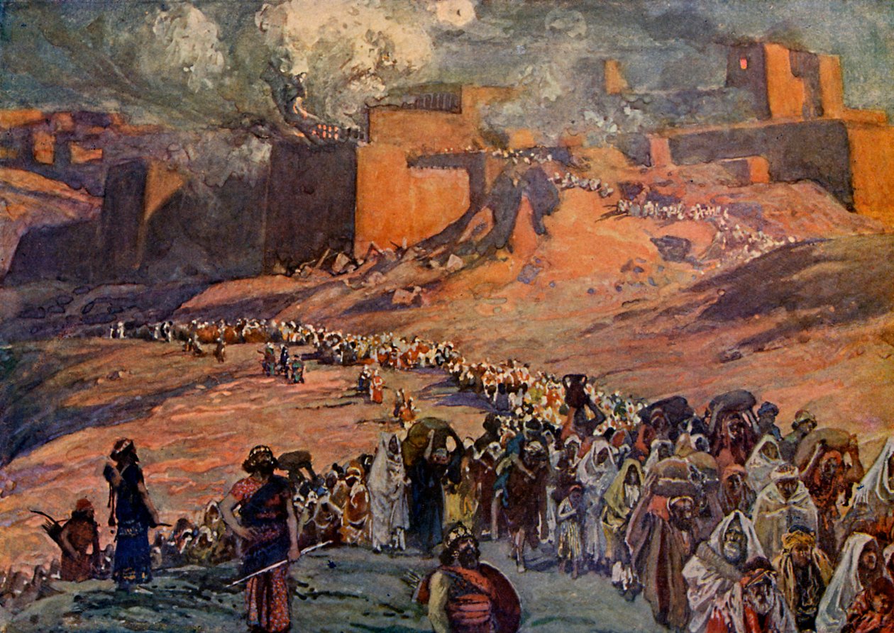 Tutsakların kaçışı, yazan Tissot - İncil by James Jacques Joseph after Tissot