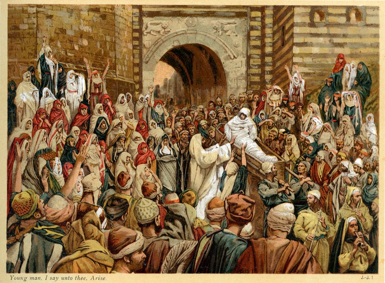 Genç adam, sana diyorum ki, Kalk - St Luke - İncil by James Jacques Joseph after Tissot