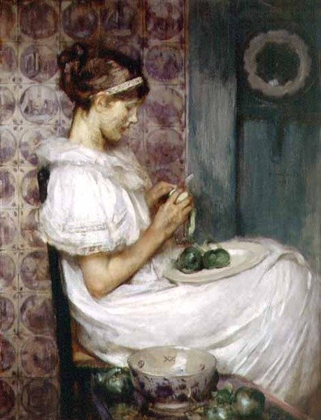 Yasak Meyve (tuval üzerine yağlı boya) by James Jebusa Shannon
