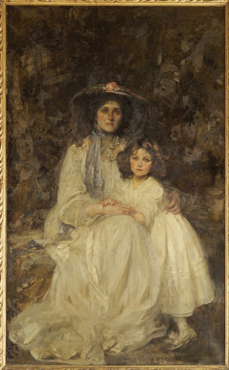 Leydi Dickson-Poynder ve Kızı Joan, 1905 dolayları by James Jebusa Shannon