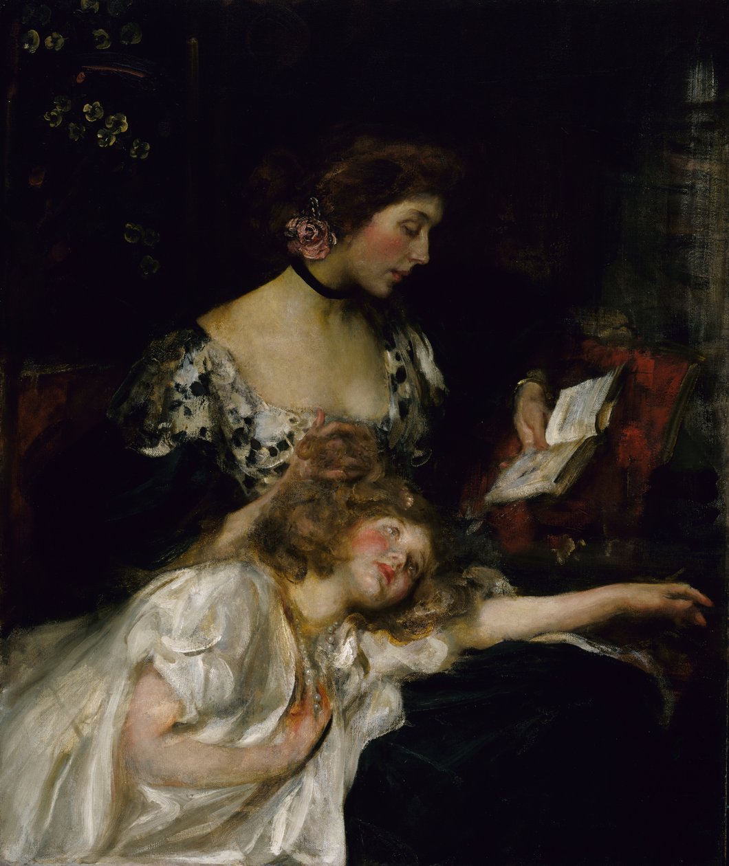 Anne ve Çocuk Lady Shannon ve Kitty, yak. 1900-1910. by James Jebusa Shannon