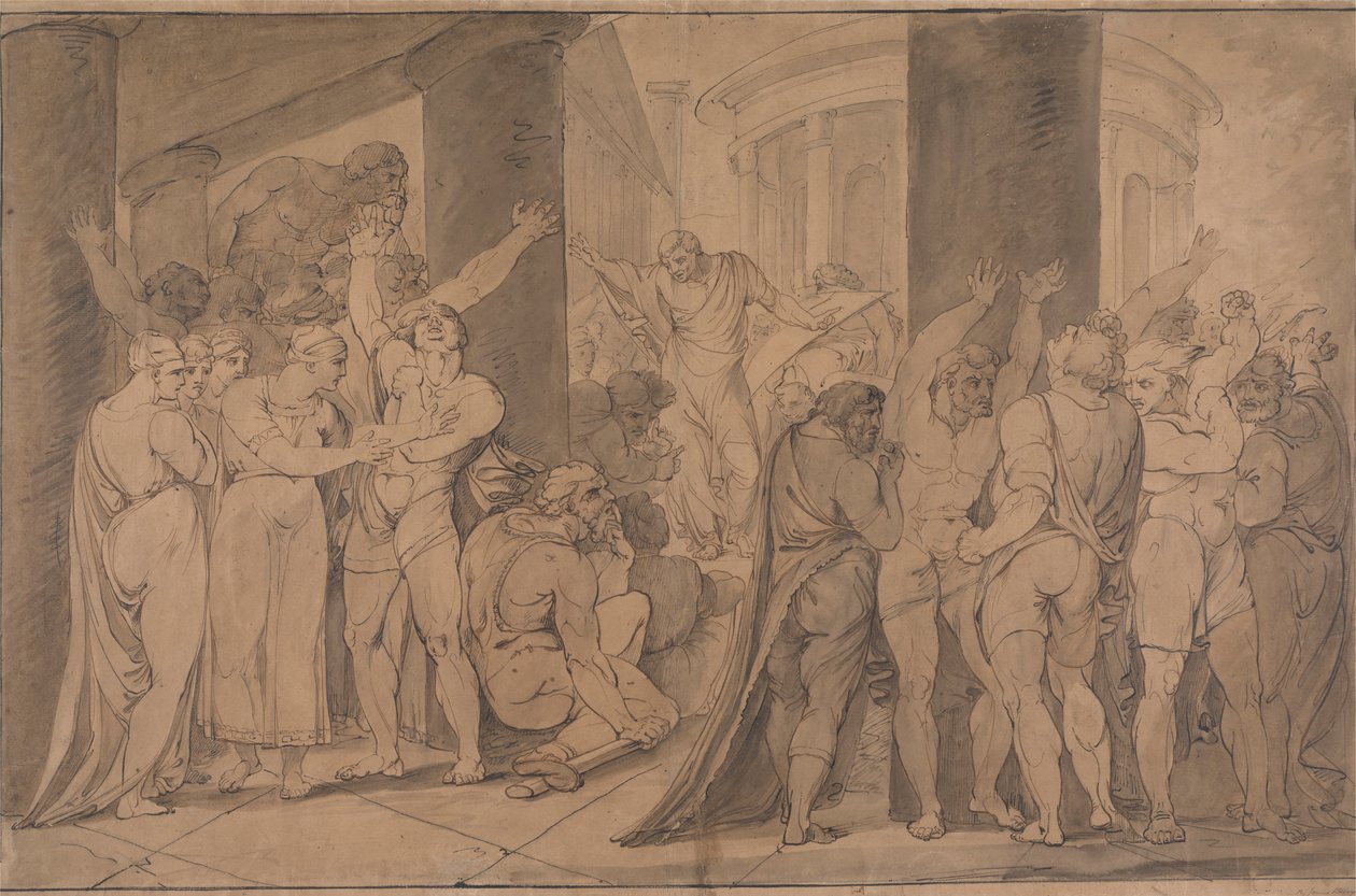 Lucretia'nın Bedeni Romalılara Maruz Kaldı by James Jefferys