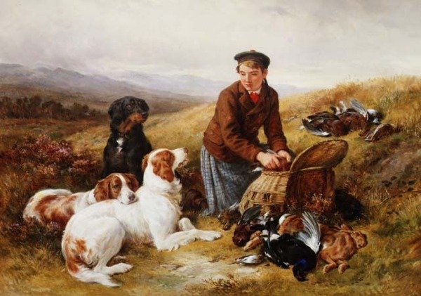 Setters ve Dead Game ile Genç Bir Gillie by James Jnr Hardy
