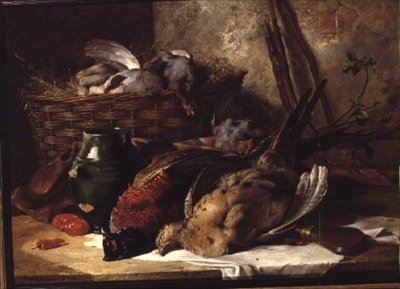Oyun Kuşları ile Natürmort by James Jnr Hardy