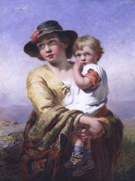 Anne ve Çocuk by James John Hill