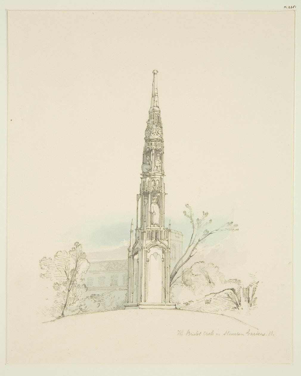 Stourhead Bahçelerinde Bristol Yüksek Haçı by James Johnson