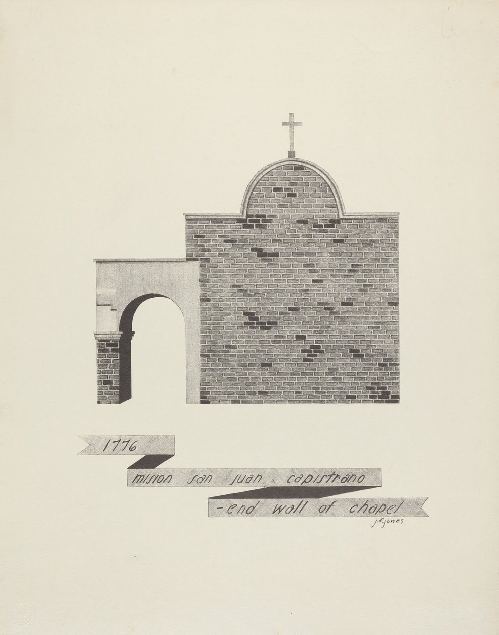 Mision San Juan Capistrano - Şapel Duvarının Sonu by James Jones