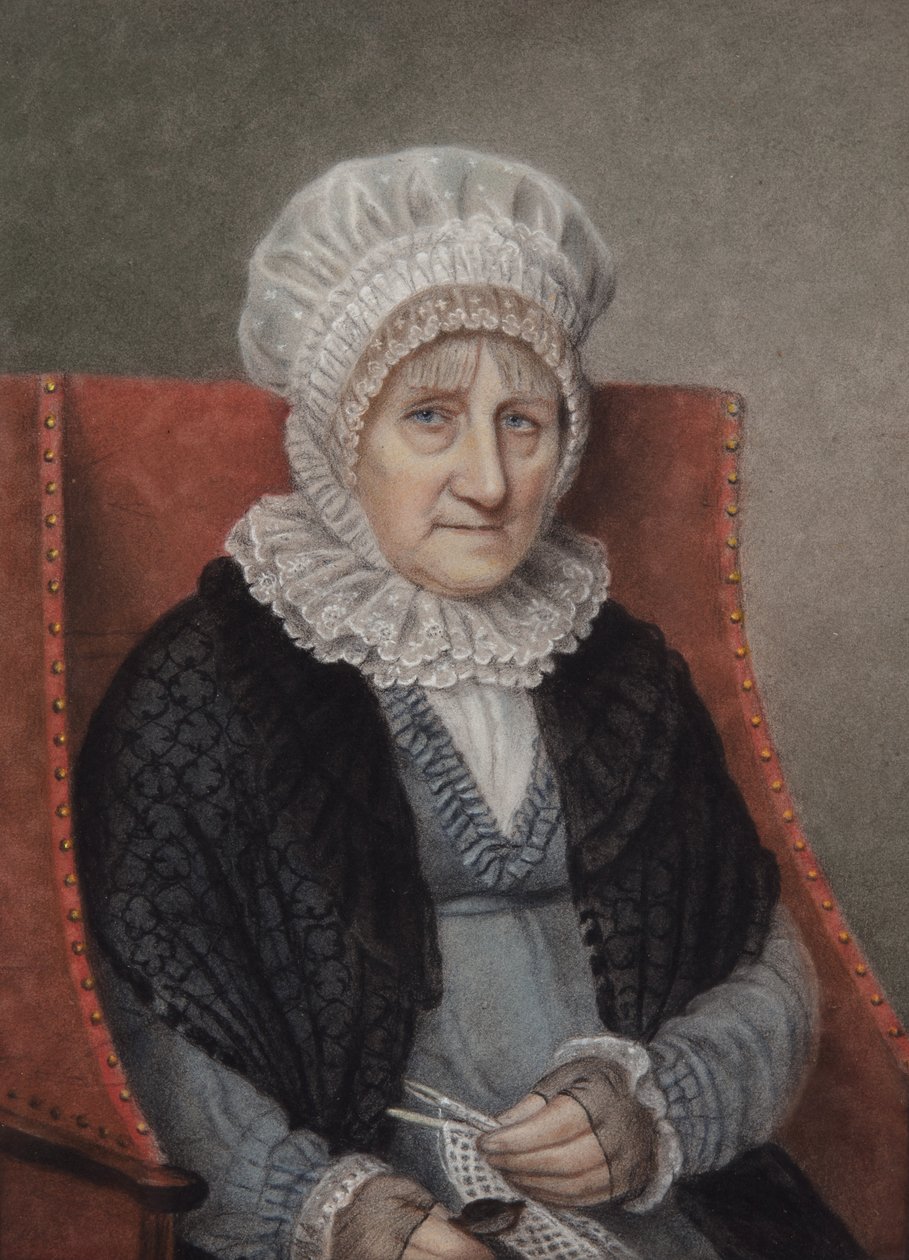 Bayan Mary Pountney, 8/1824 (kağıt üzerinde pastel) by James Junior Sharples